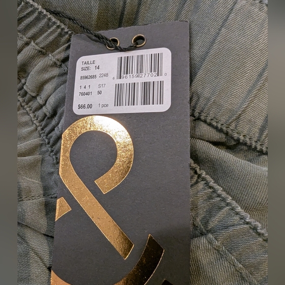 NWT LOVE & Legend Jogger Pants Lyocell olive green women's size 14 - Picture 8 of 15